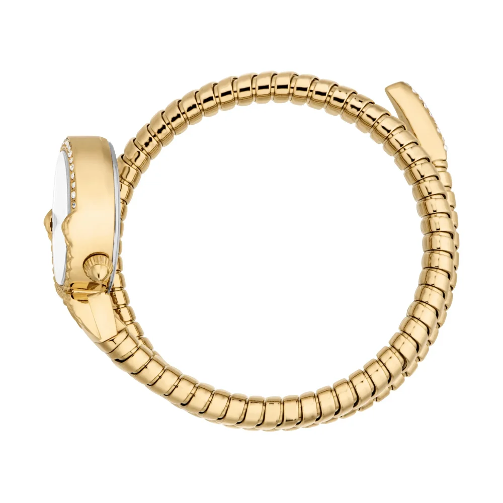 Just Cavalli Signature Snake Radiosa Ladies Fashion Watch - Yellow Gold Silver JC1L350M0025 video360