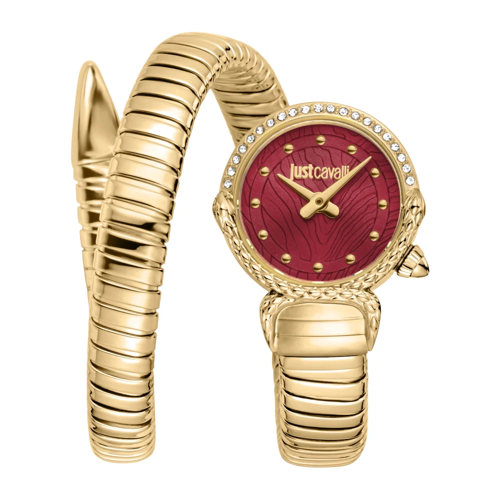 Just Cavalli Signature Snake Radiosa Ladies Fashion Watch - Yellow Gold  Red JC1L350M0035 main image