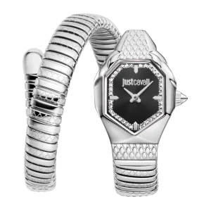 Just Cavalli Signature Snake Aria Ladies Fashion Watch - Silver Black JC1L369M0025 main image