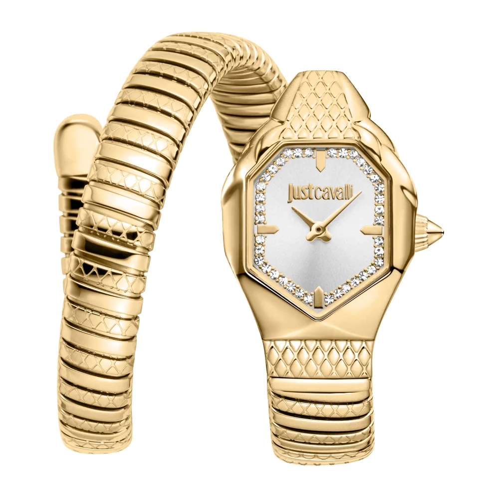 Just Cavalli Signature Snake Aria Ladies Fashion Watch - Yellow Gold Silver JC1L369M0035 main image