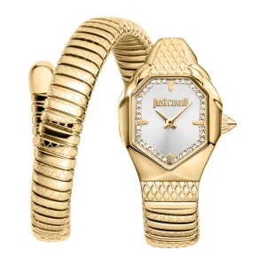 Just Cavalli Signature Snake Aria Ladies Fashion Watch - Yellow Gold Silver JC1L369M0035 main image