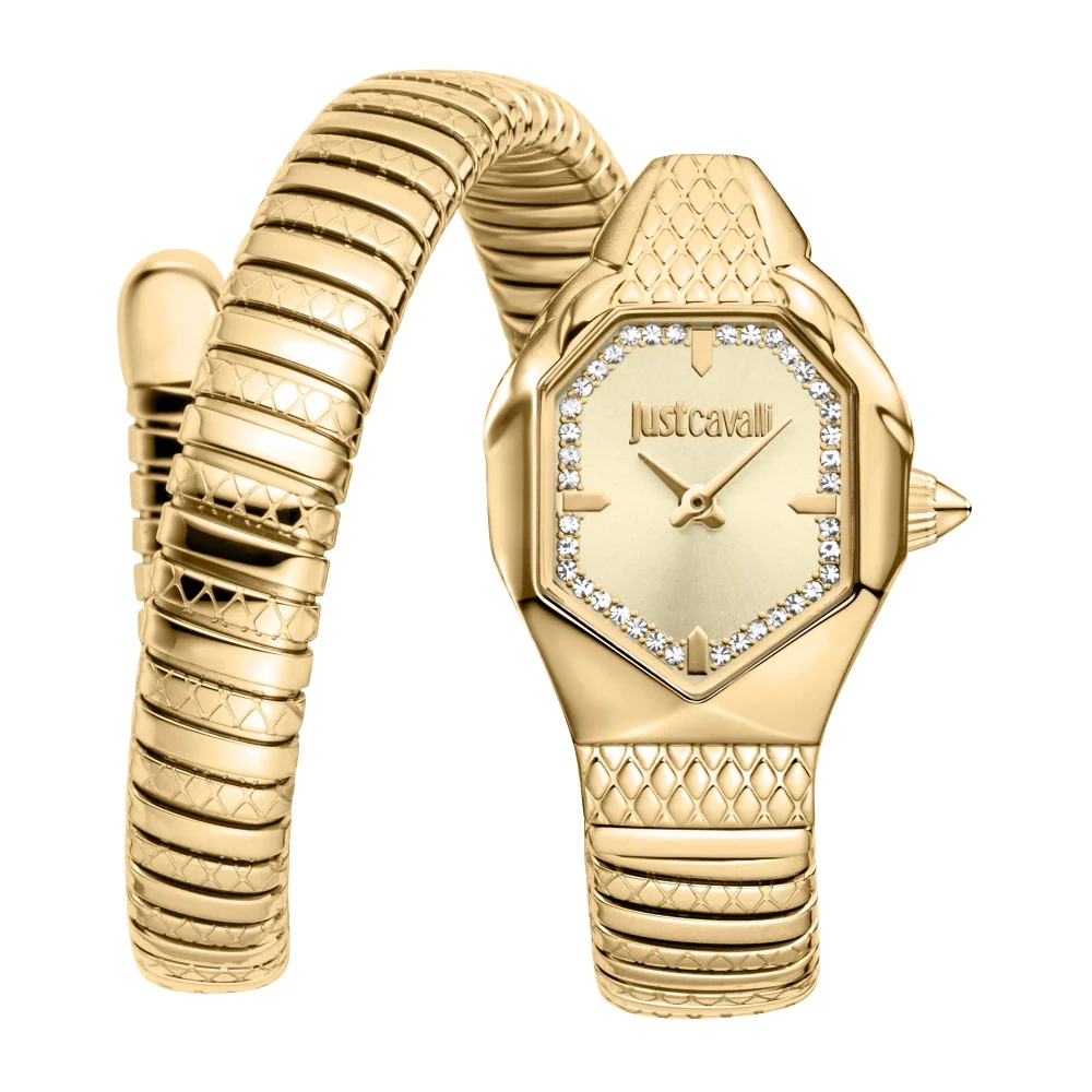 Just Cavalli Signature Snake Aria Ladies Fashion Watch - Yellow Gold Champagne JC1L369M0045 main image