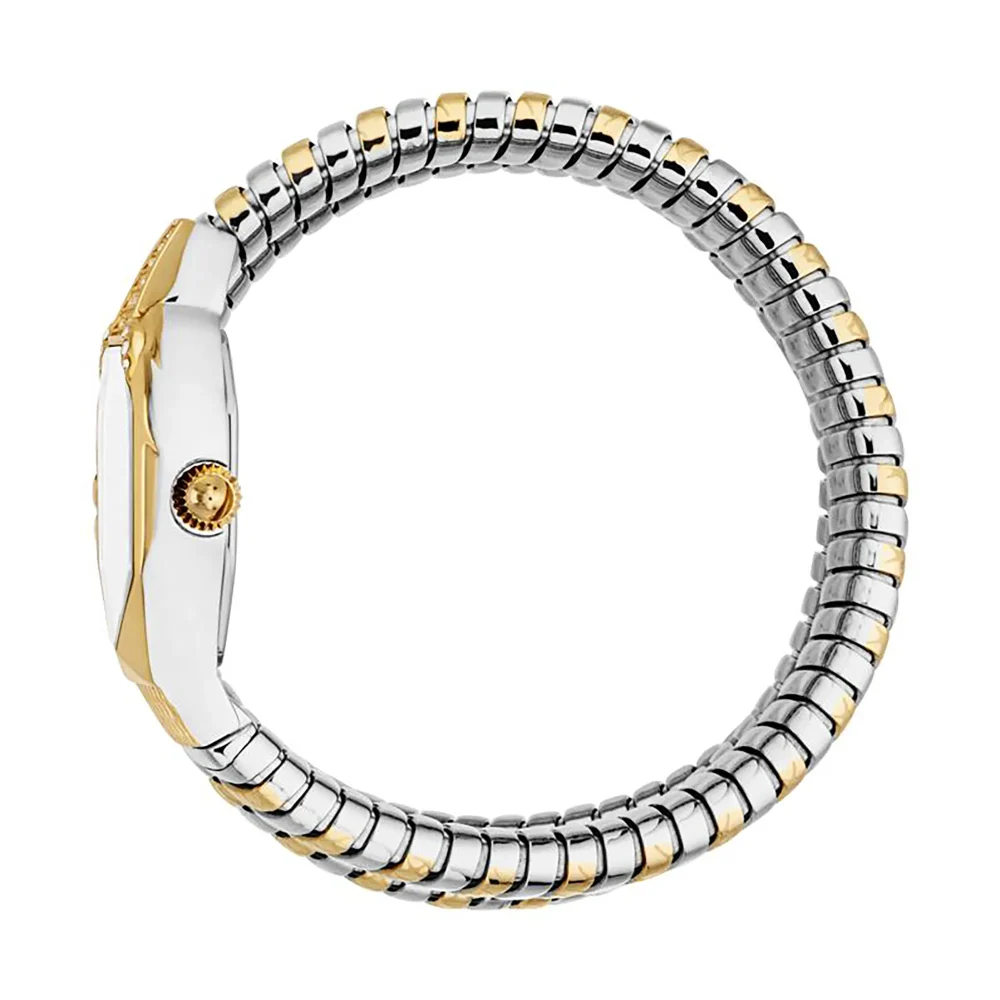 Just Cavalli Signature Snake Ambra Ladies Fashion Watch - Two Tones YG Silver JC1L370M0055 video360