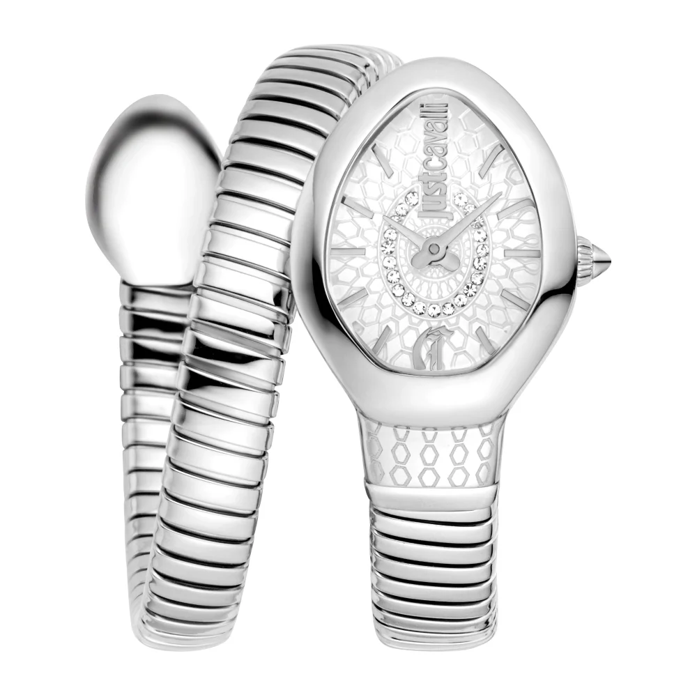Just Cavalli Signature Snake Eclisse Ladies Fashion Watch - Silver JC1L371M0015 main image