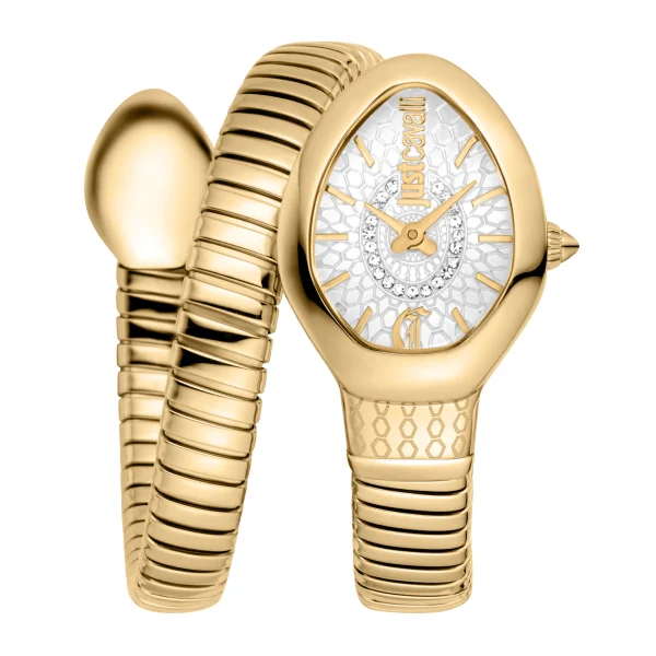 Just Cavalli Signature Snake Eclisse Ladies Fashion Watch - Yellow Gold Silver JC1L371M0025 main image