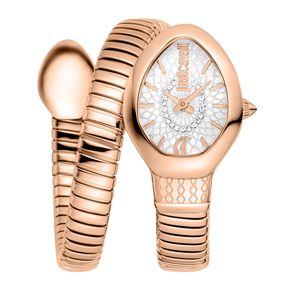 Just Cavalli Signature Snake Eclisse Ladies Fashion Watch - Rose Gold Silver JC1L371M0045 main image