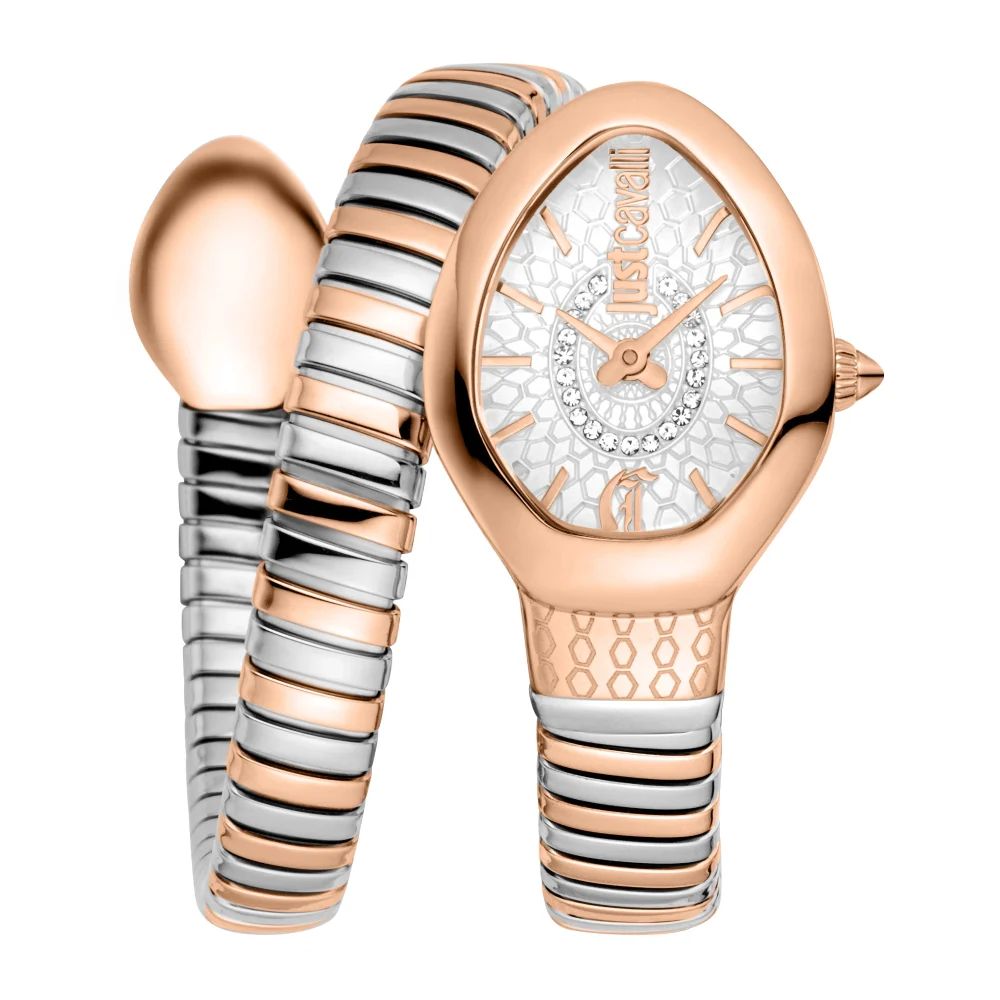 Just Cavalli Signature Snake Eclisse Ladies Fashion Watch - Two Tones RG Silver JC1L371M0075 main image
