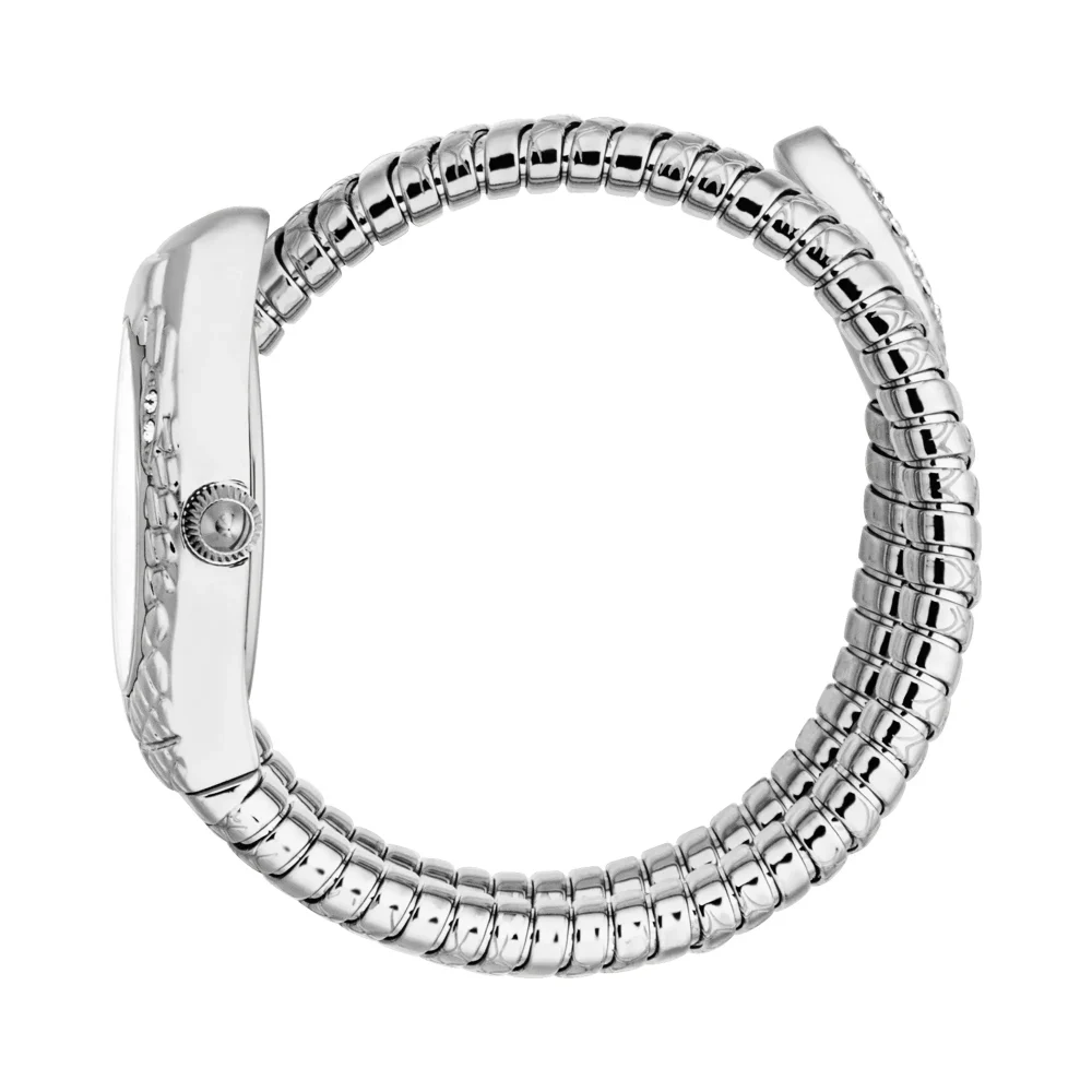 Just Cavalli Signature Snake Vetra Ladies Fashion Watch - Silver Grey JC1L373M0015 video360