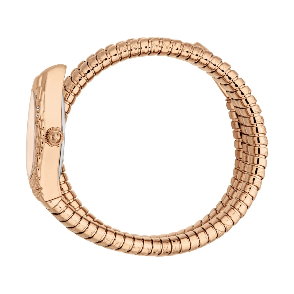 Just Cavalli Signature Snake Aurela Ladies Fashion Watch - Rose Gold JC1L374M0045 video360