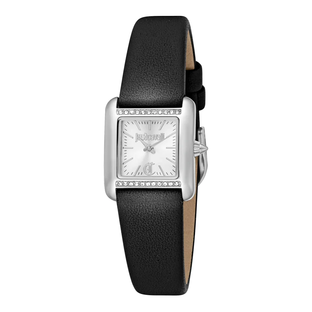 Just Cavalli Animalier Sera Ladies Fashion Watch - Leather Black Silver JC1L384L0015 main image