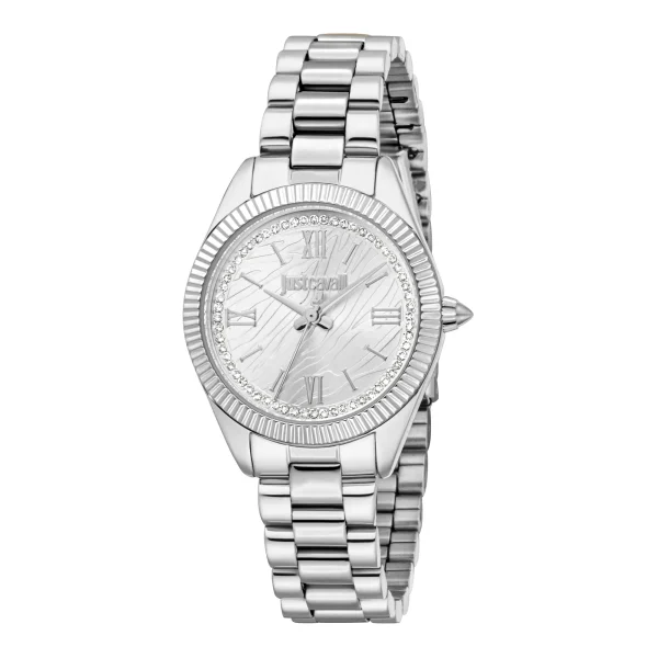 Just Cavalli Animalier Amabile Ladies Fashion Watch - Silver Grey JC1L388M0045 main image
