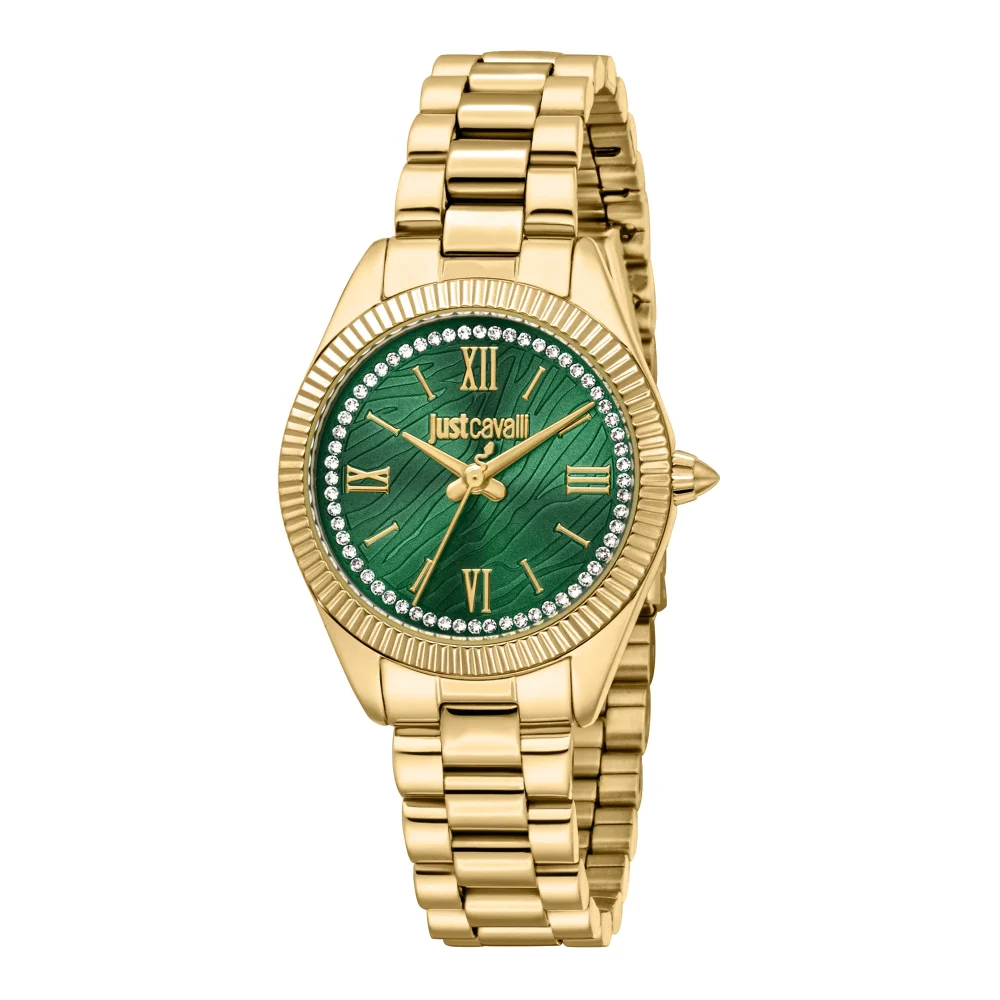 Just Cavalli Animalier Amabile Ladies Fashion Watch - Yellow Gold Green JC1L388M0075 main image